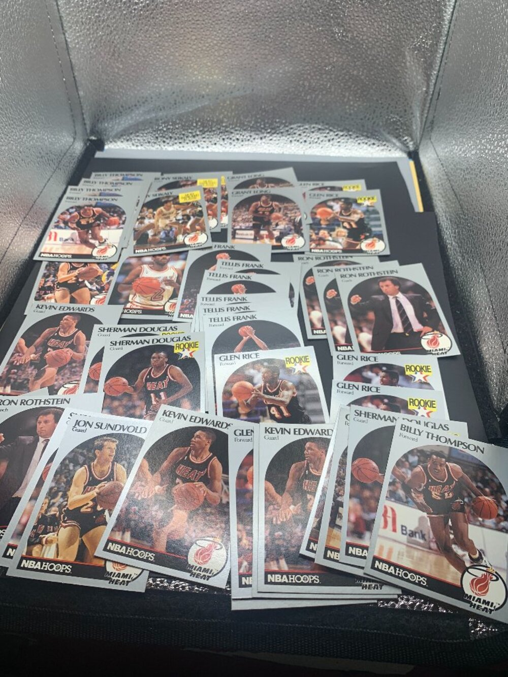 41ct 1990 NBA Hoops Miami Heat Basketball Trading Cards SELLING AS IS